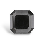 2.81 Carat Natural Black Sq emerald Diamond GIA