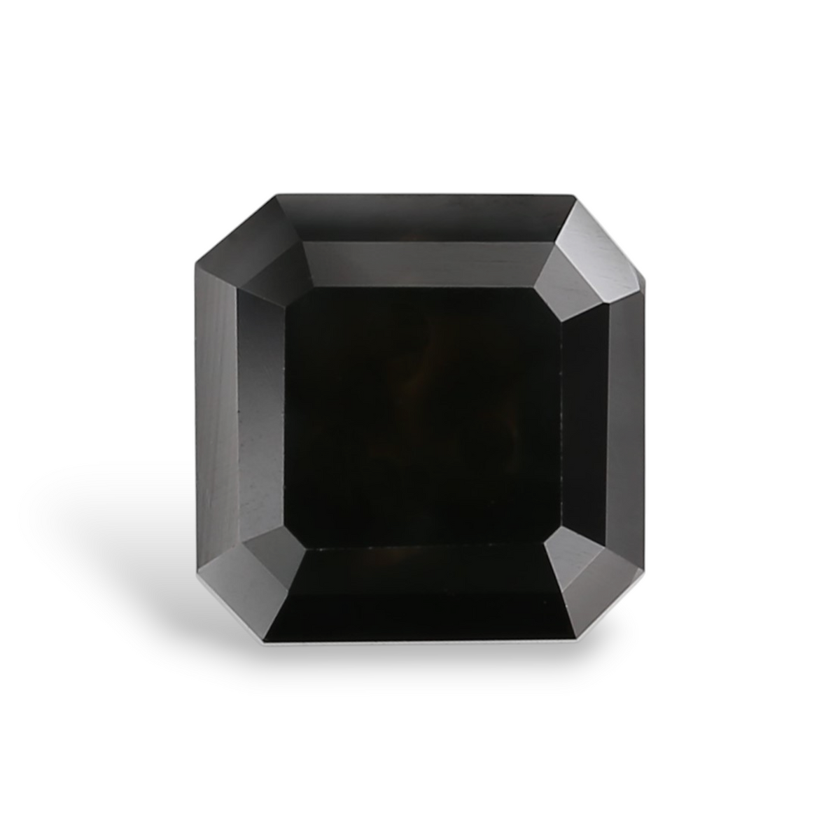 1.57 Carat Natural Black Sq emerald Diamond GIA