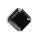 1.57 Carat Natural Black Sq emerald Diamond GIA