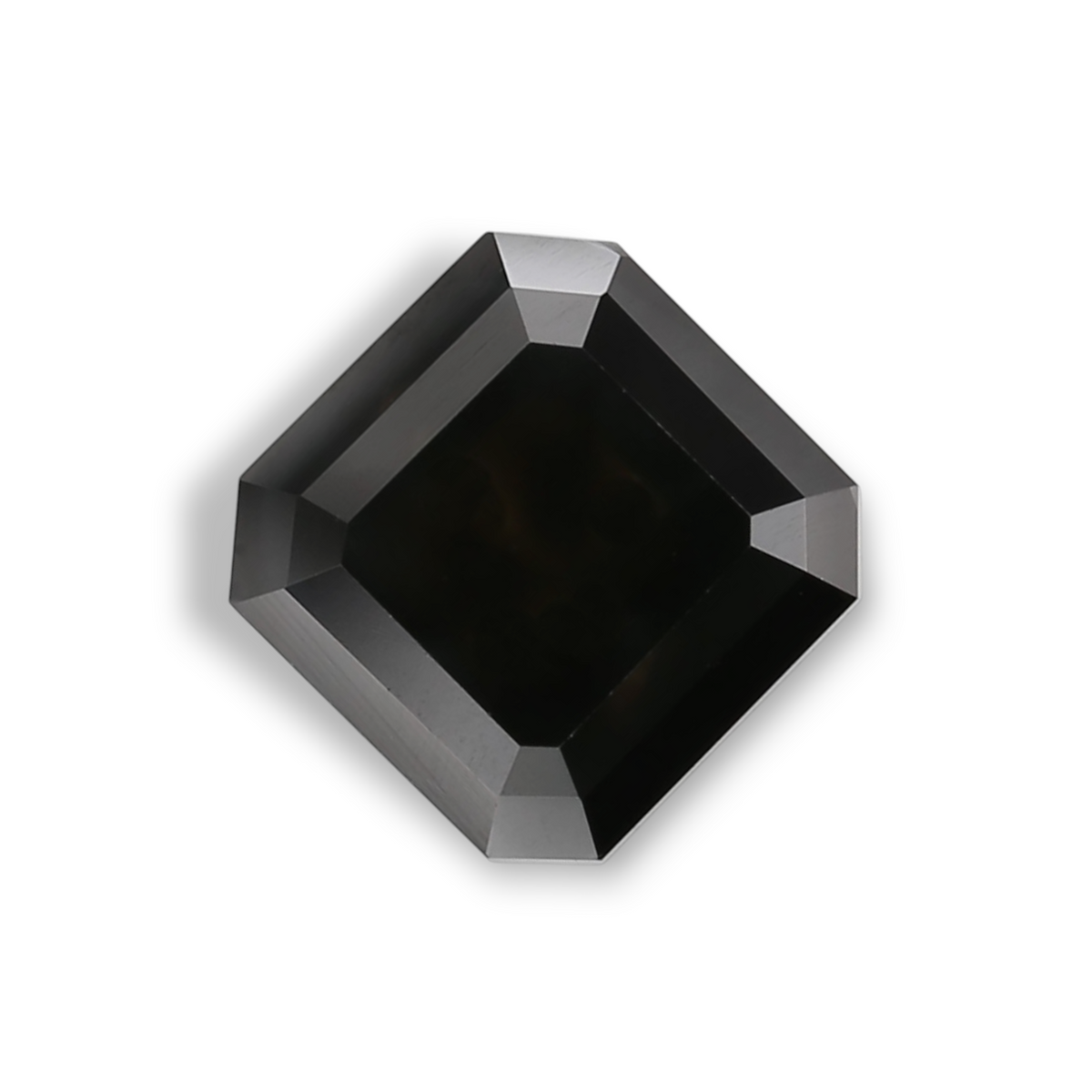 1.57 Carat Natural Black Sq emerald Diamond GIA