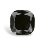3.44 Carat Natural Black Cushion Diamond GIA
