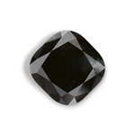 3.44 Carat Natural Black Cushion Diamond GIA