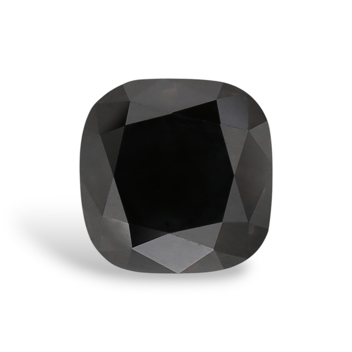 1.56 Carat Natural Black Cushion Diamond GIA