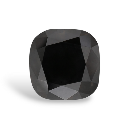 1.56 Carat Natural Black Cushion Diamond GIA