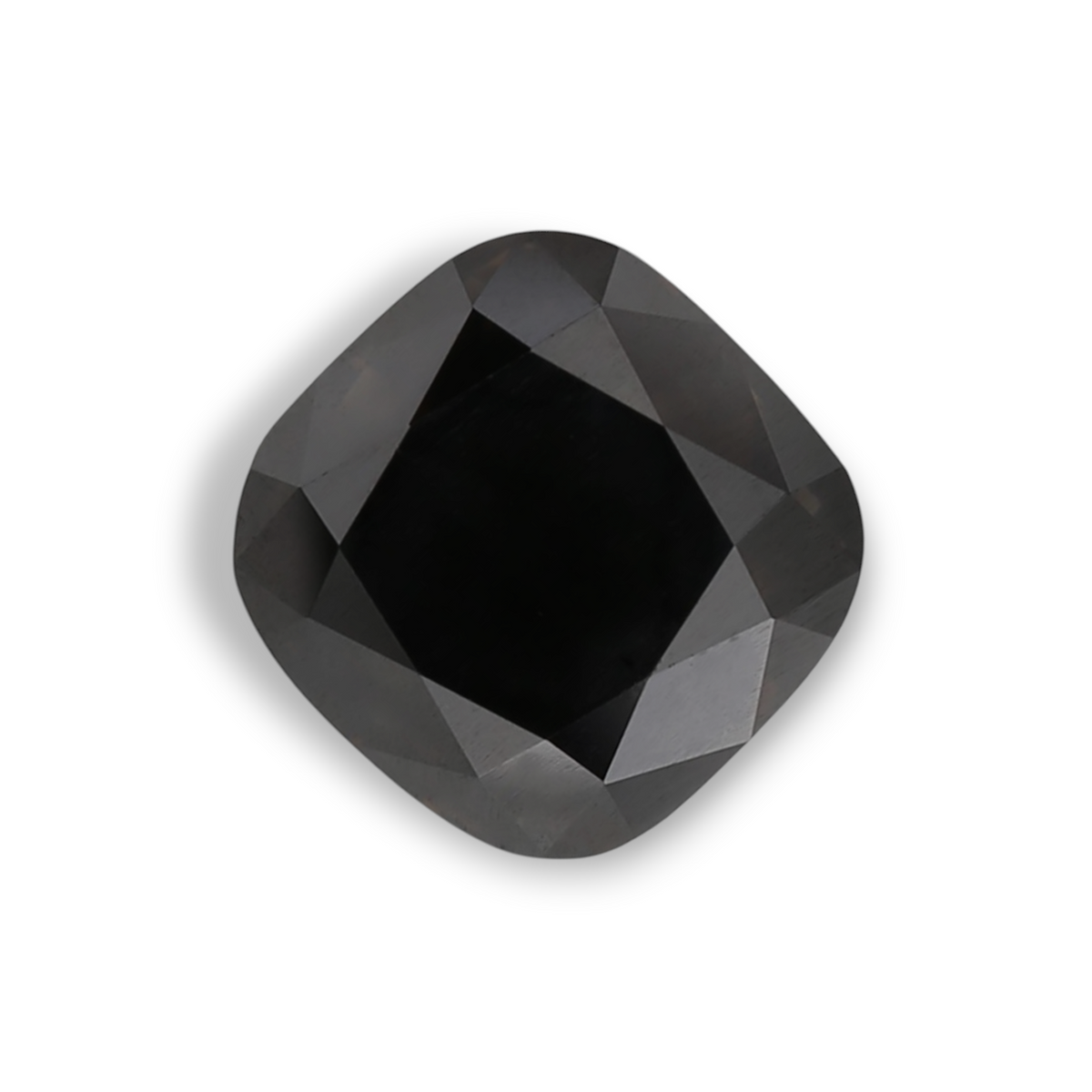 1.56 Carat Natural Black Cushion Diamond GIA