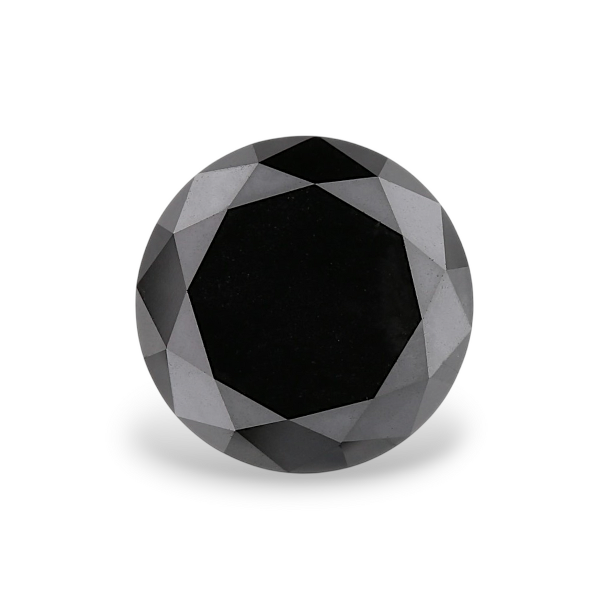 3.25 Carat Natural Black Round Diamond GIA