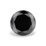 3.25 Carat Natural Black Round Diamond GIA