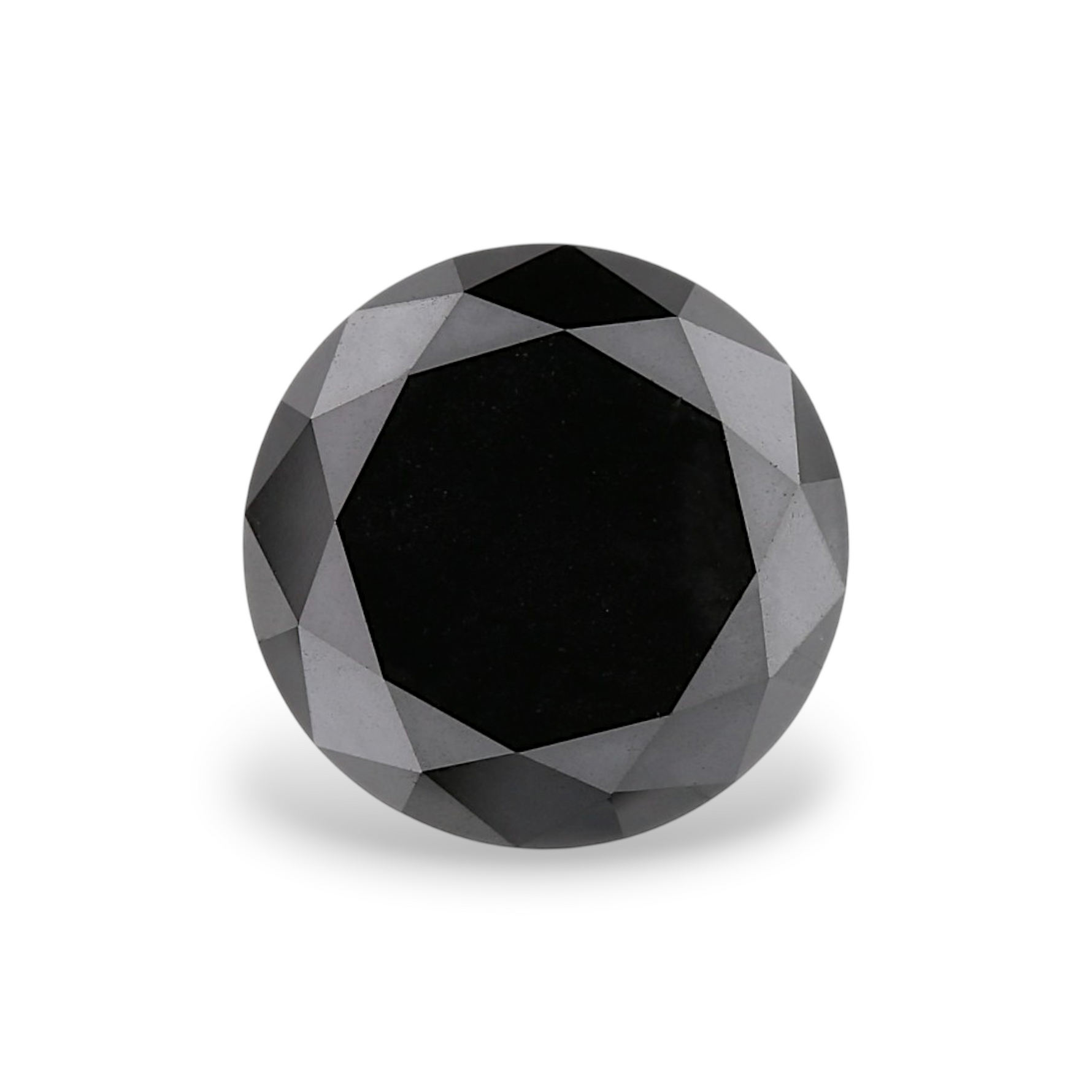 3.25 Carat Natural Black Round Diamond GIA