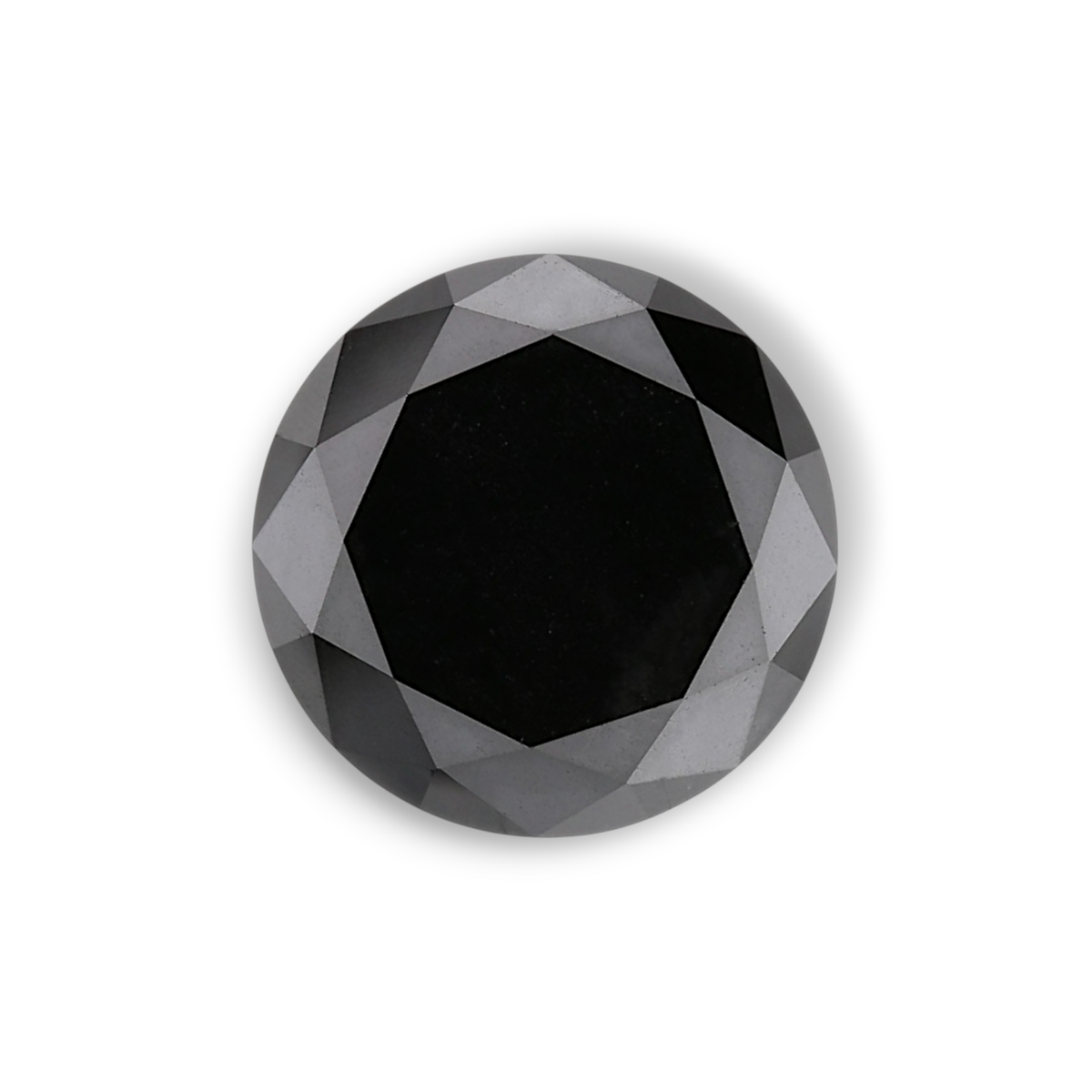 3.25 Carat Natural Black Round Diamond GIA