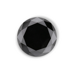 3.25 Carat Natural Black Round Diamond GIA