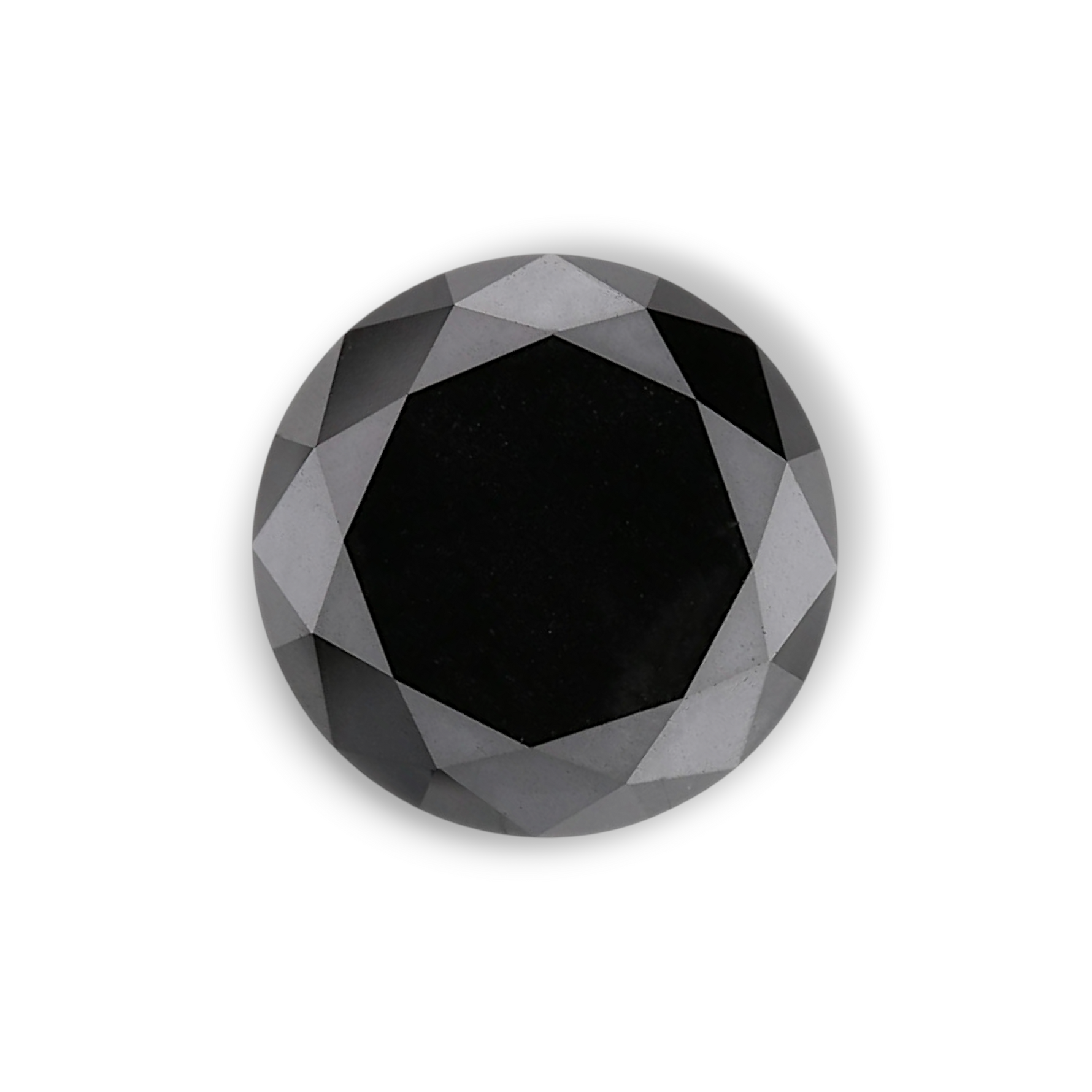 3.25 Carat Natural Black Round Diamond GIA
