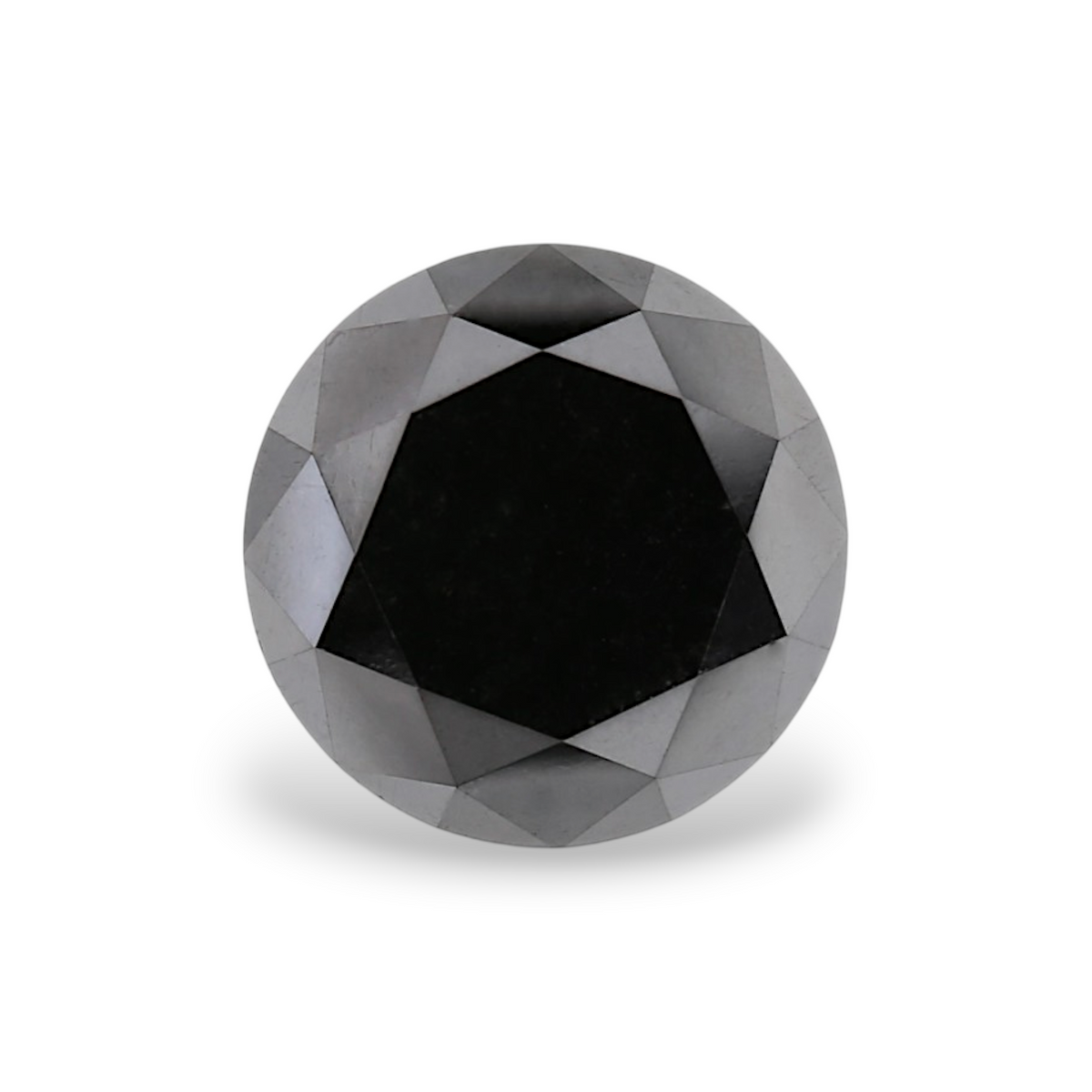2.98 Carat Natural Black Round Diamond GIA