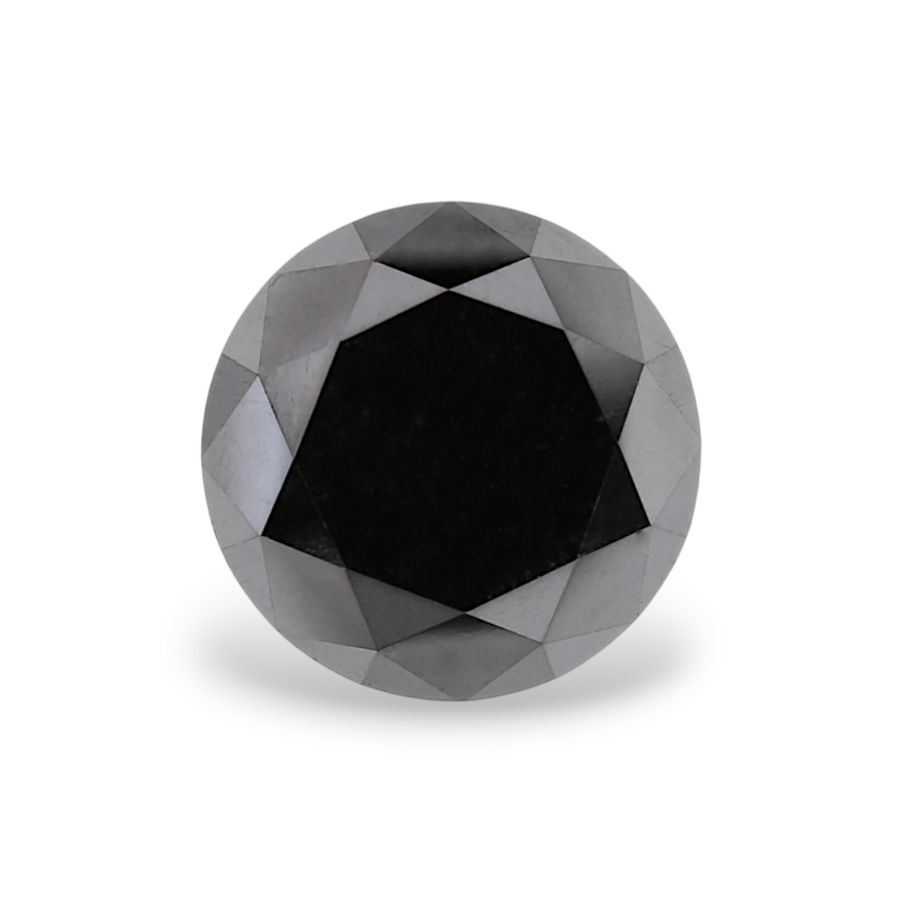 2.98 Carat Natural Black Round Diamond GIA