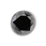 2.98 Carat Natural Black Round Diamond GIA