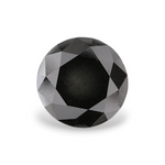 3.03 Carat Natural Black Round Diamond GIA
