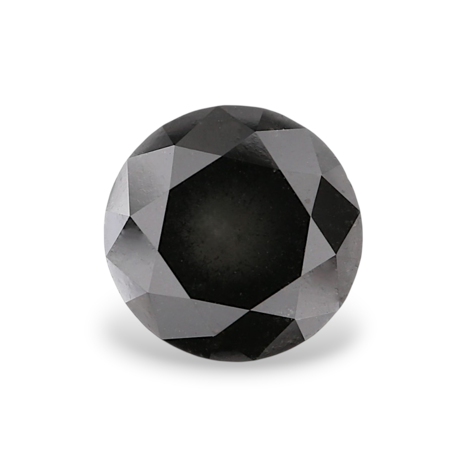 3.03 Carat Natural Black Round Diamond GIA