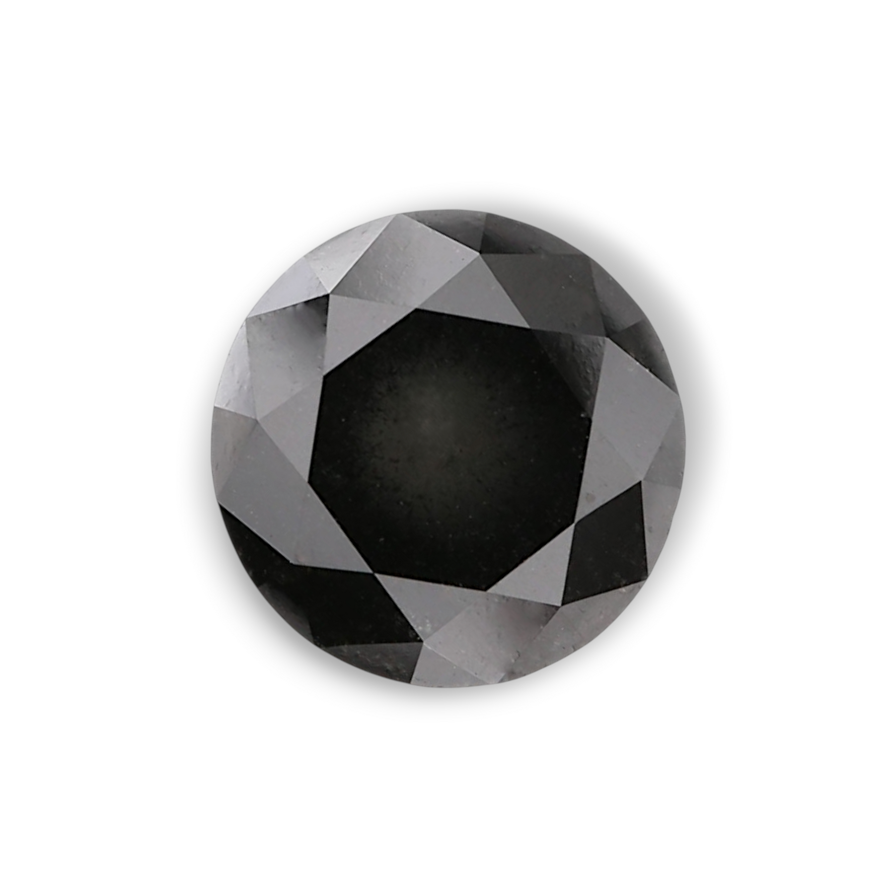 3.03 Carat Natural Black Round Diamond GIA