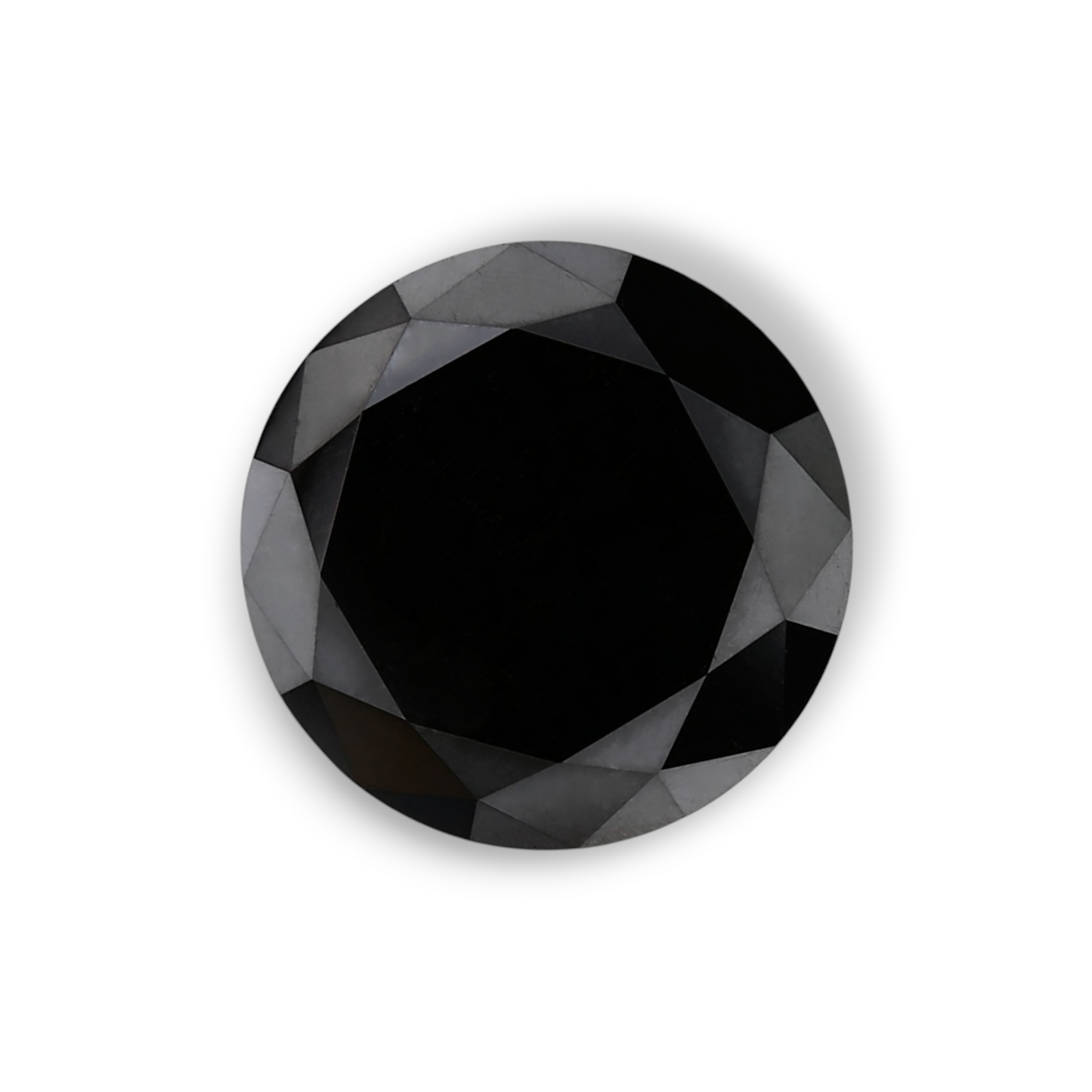 1.65 Carat Natural Black Round Diamond GIA