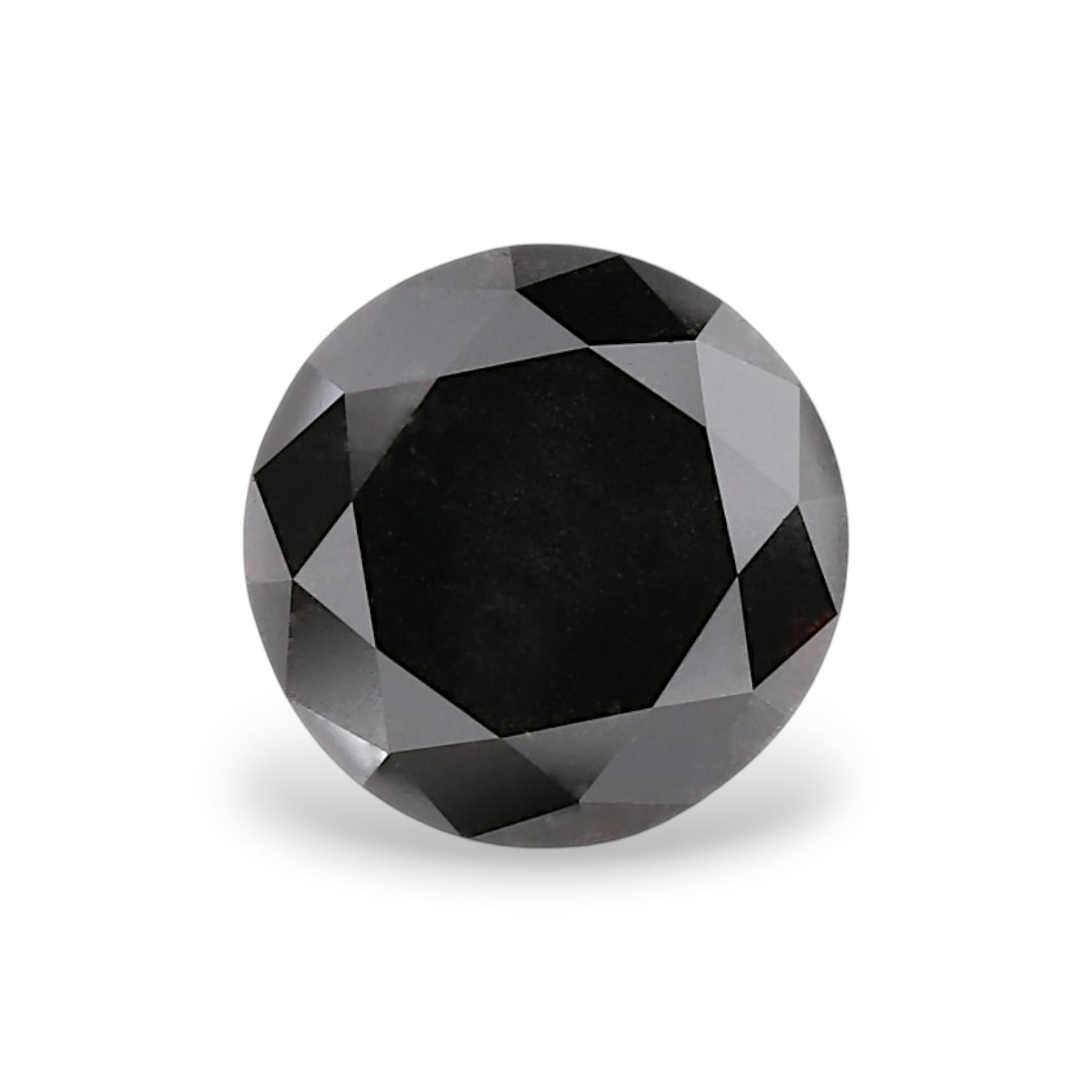 2.04 Carat Natural Black Round Diamond GIA