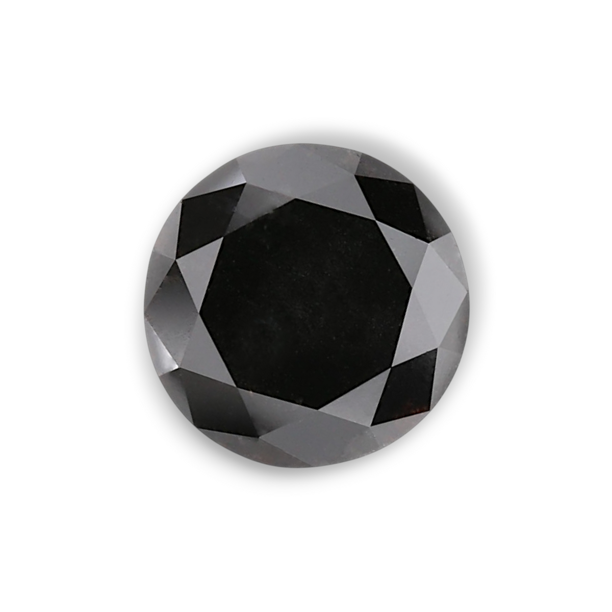 2.04 Carat Natural Black Round Diamond GIA