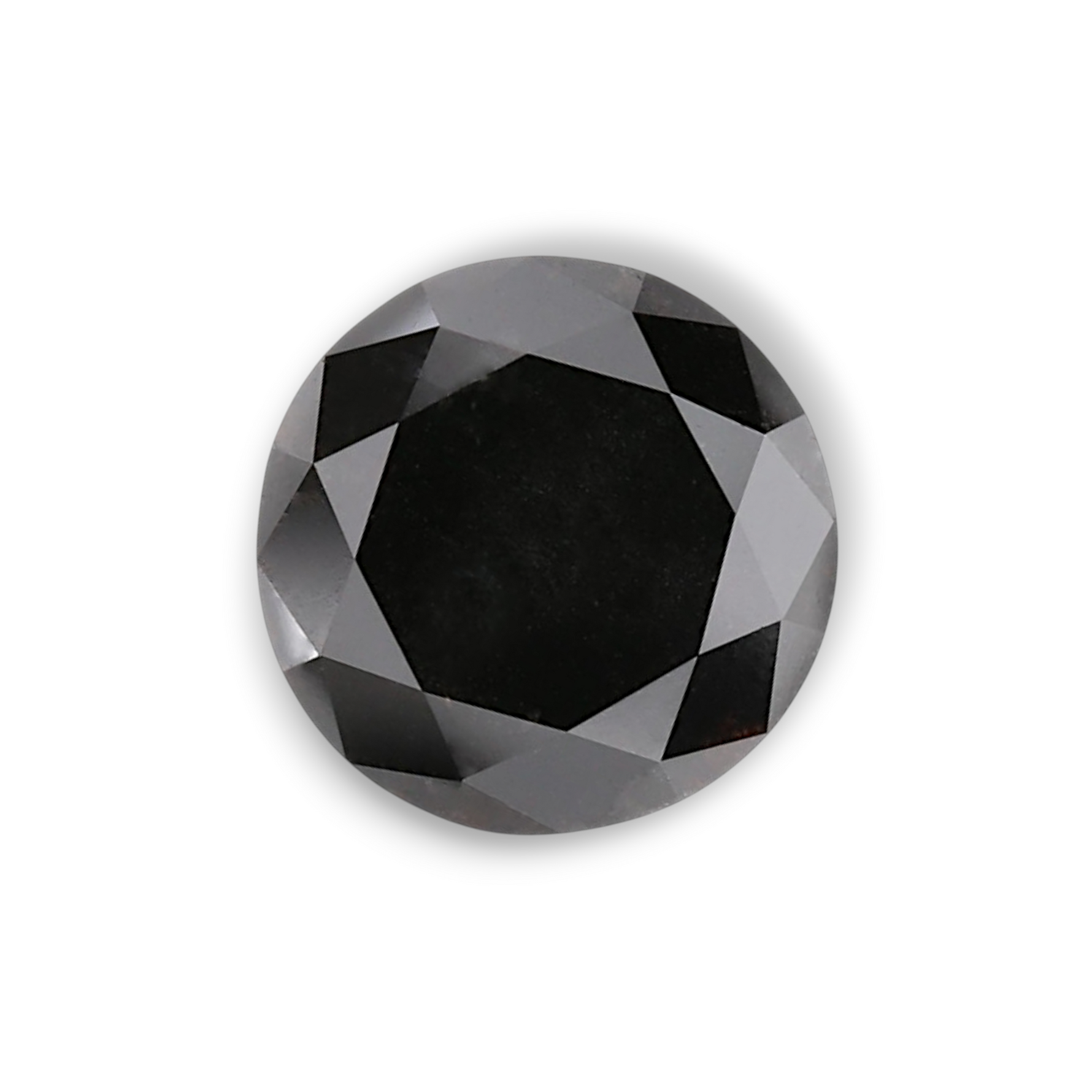 2.04 Carat Natural Black Round Diamond GIA