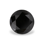 1.63 Carat Natural Black Round Diamond GIA
