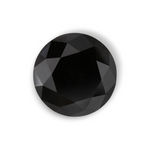 1.63 Carat Natural Black Round Diamond GIA