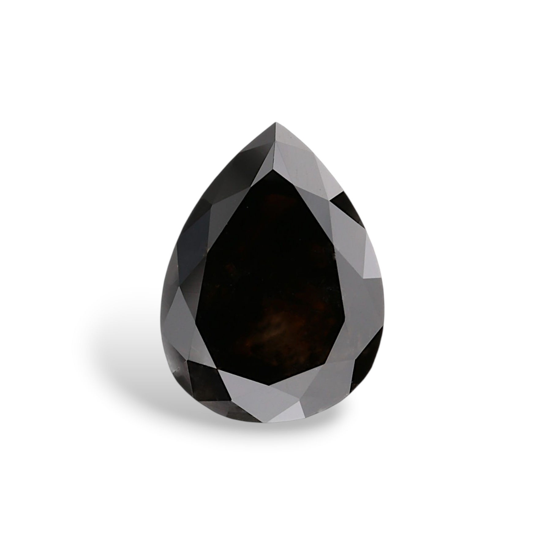 2.49 Carat Natural Black Pear Diamond GIA