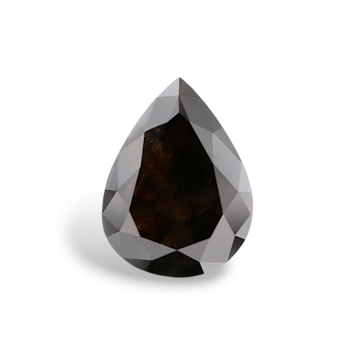 2.73 Carat Natural Black Pear Diamond GIA