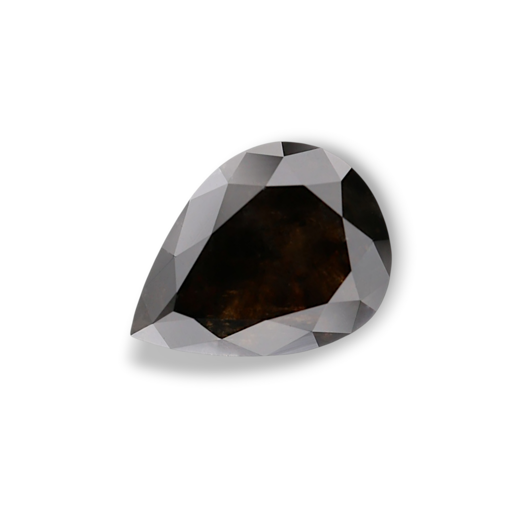 2.73 Carat Natural Black Pear Diamond GIA