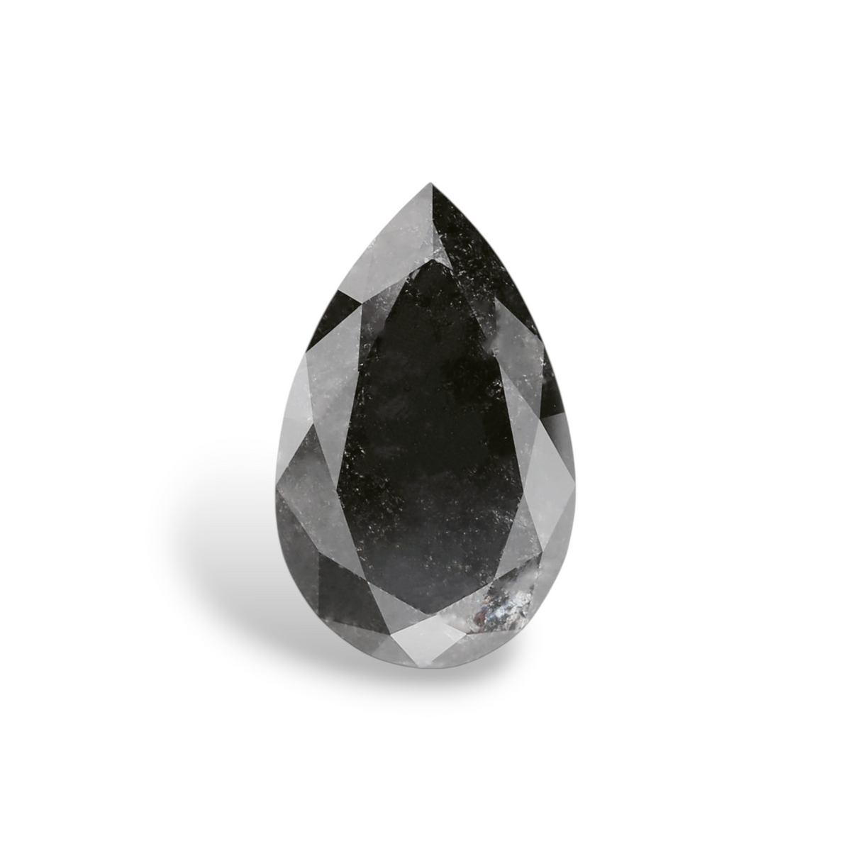 2.33 Carat Natural Black Pear Diamond GIA