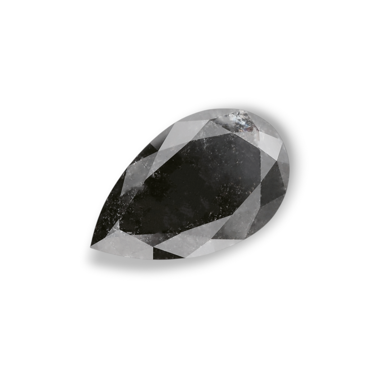 2.33 Carat Natural Black Pear Diamond GIA