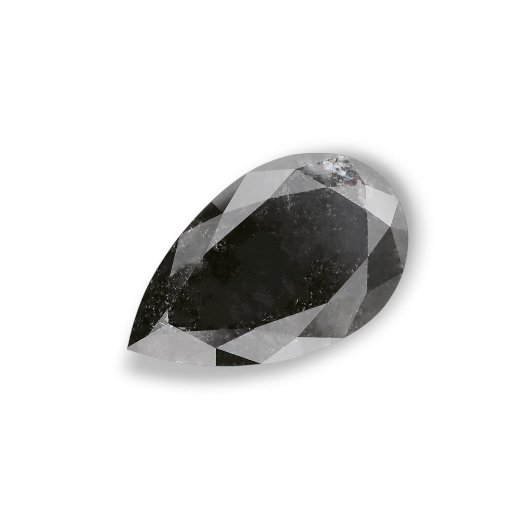 2.33 Carat Natural Black Pear Diamond GIA