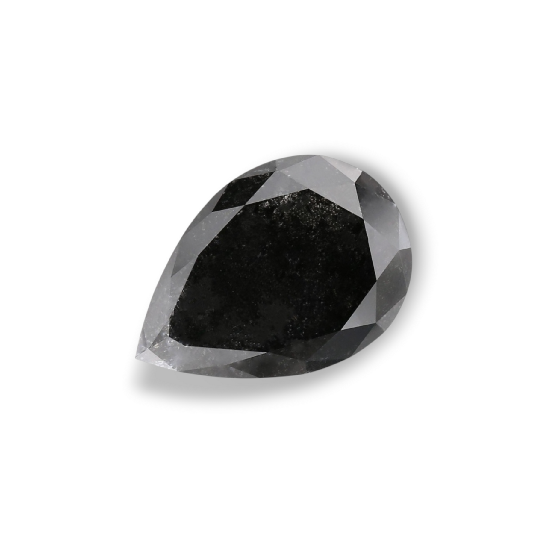 2.33 Carat Natural Black Pear Diamond GIA
