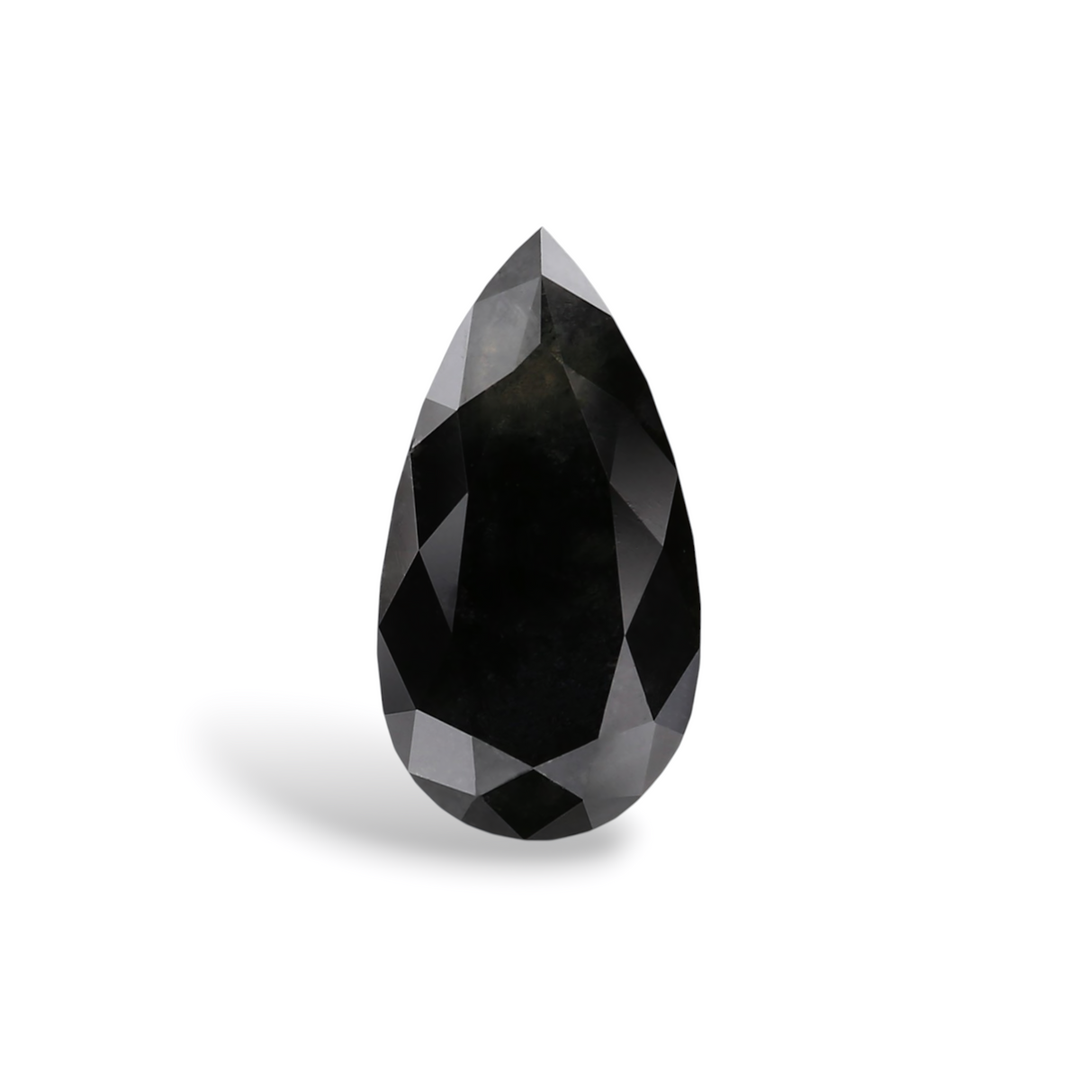 1.52 Carat Natural Black Pear Diamond GIA