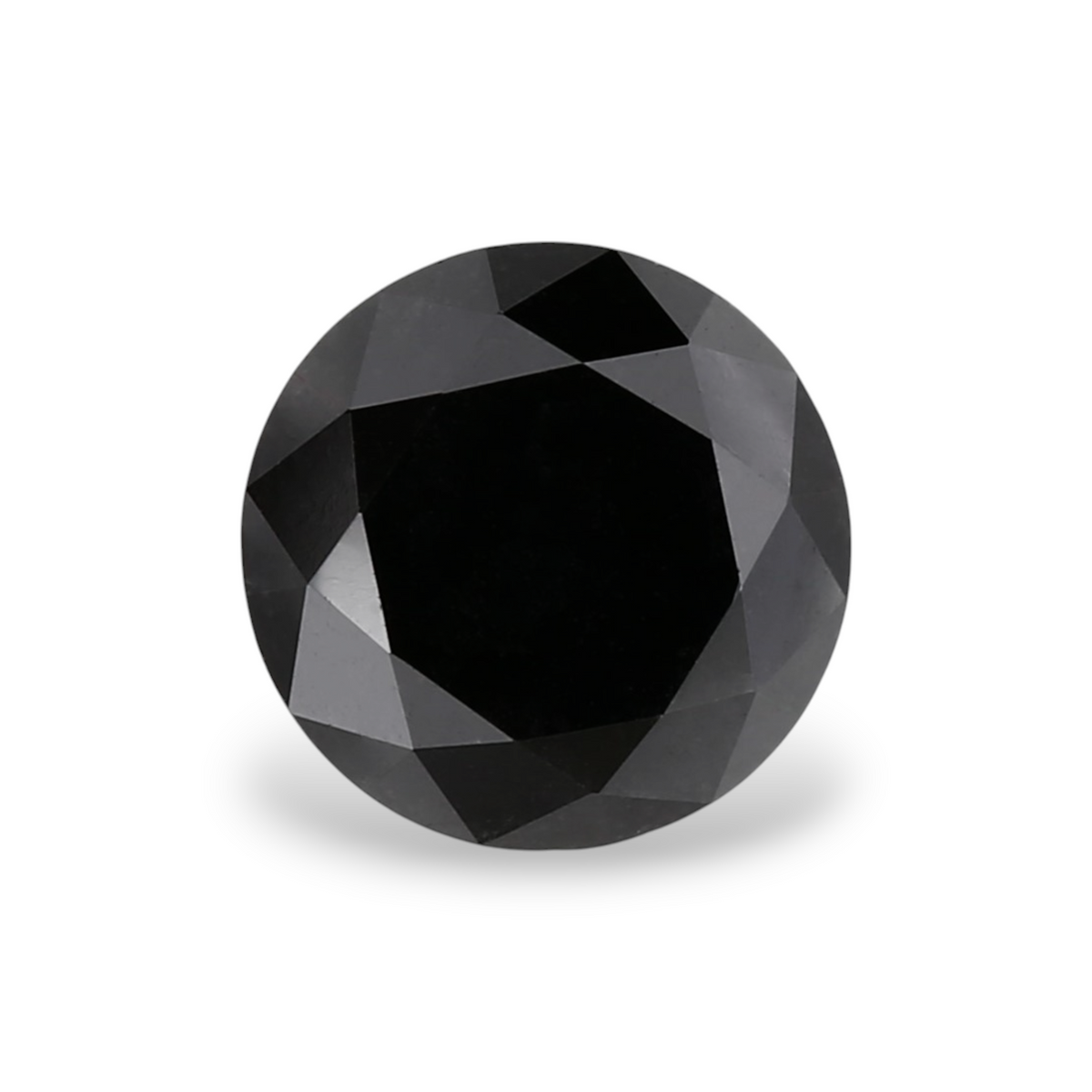 1.07 Carat Natural Black Round Diamond GIA