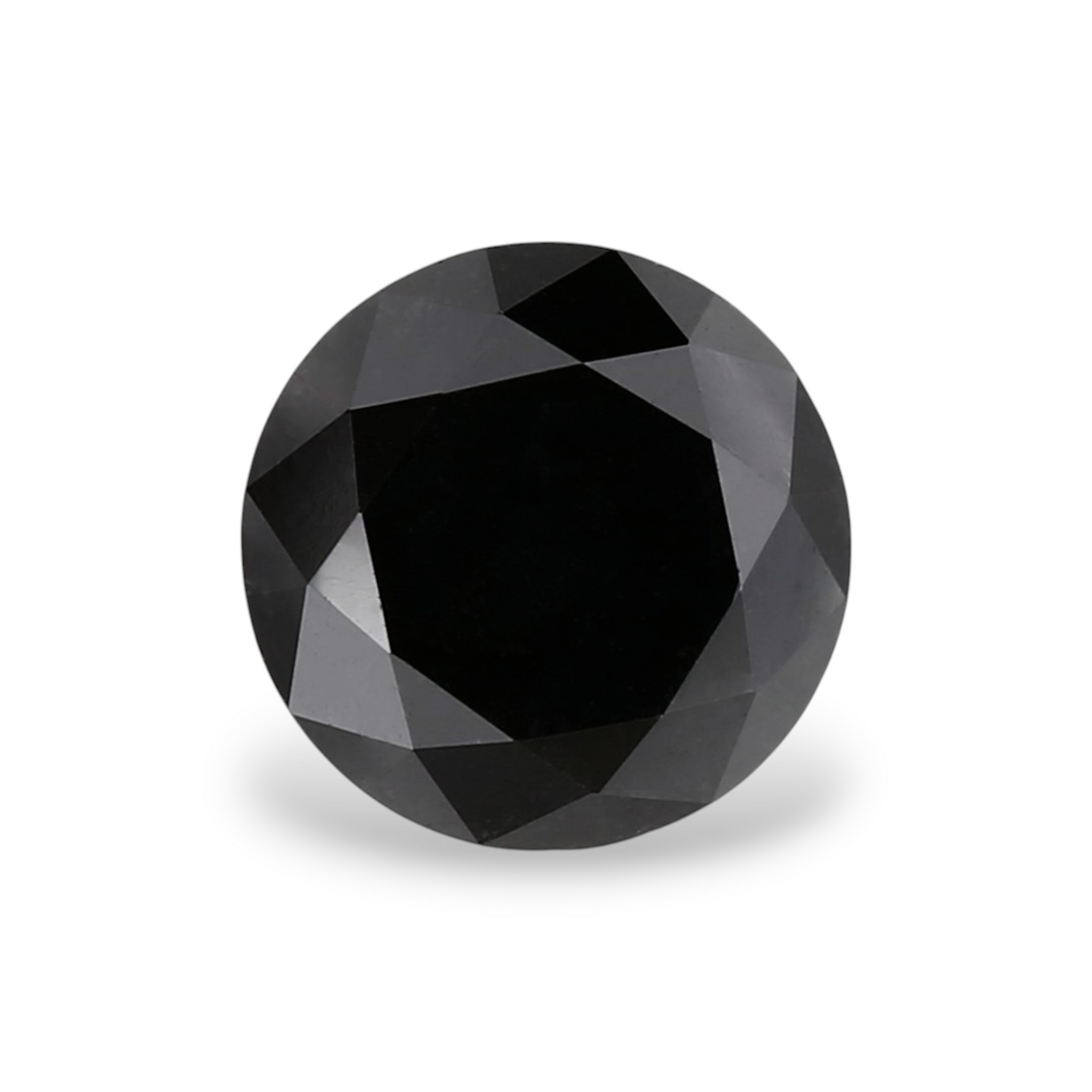 1.07 Carat Natural Black Round Diamond GIA