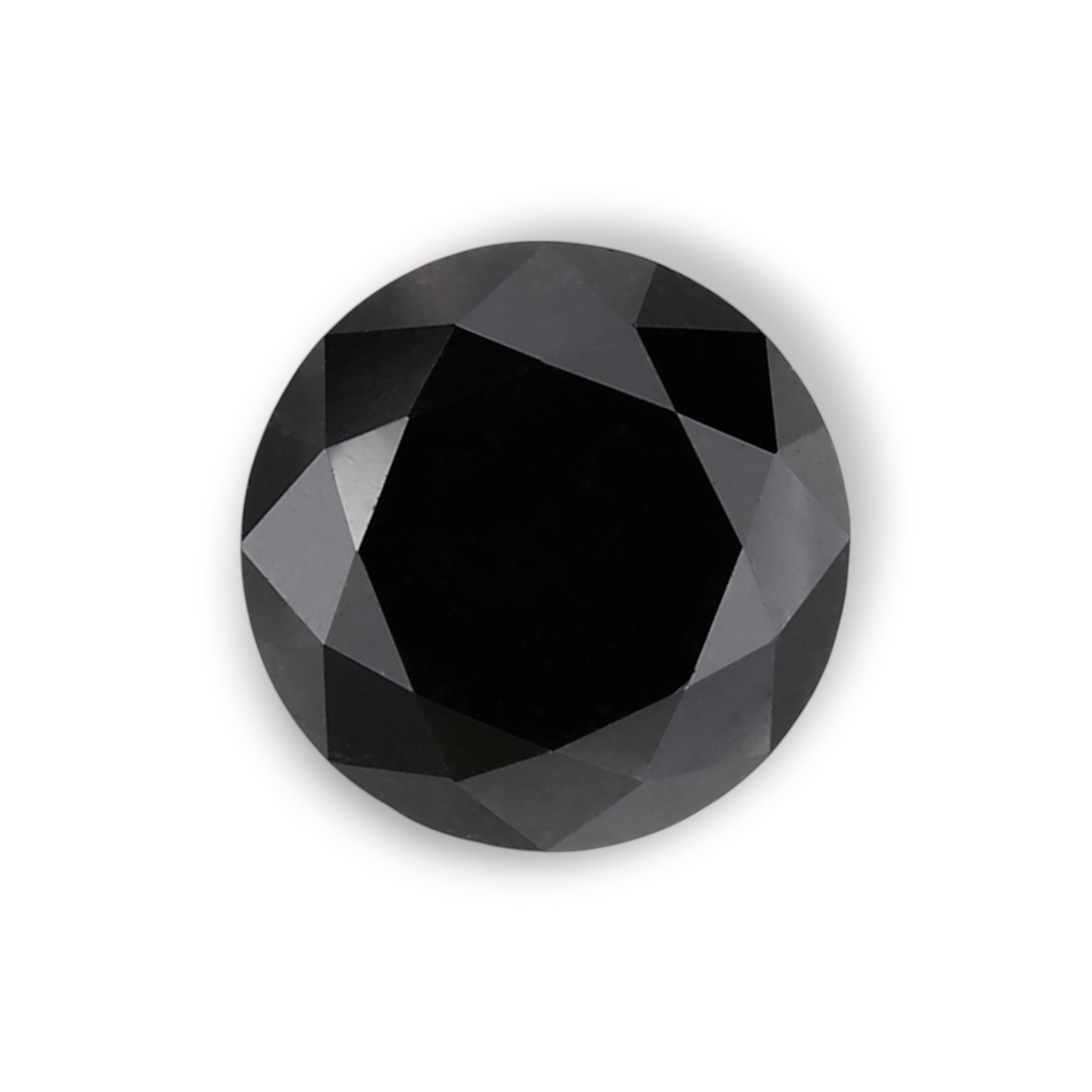 1.07 Carat Natural Black Round Diamond GIA