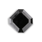 3.88 Carat Natural Black Sq emerald Diamond GIA