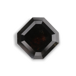3.68 Carat Natural Black Sq emerald Diamond GIA