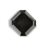 3.64 Carat Natural Black Sq emerald Diamond GIA