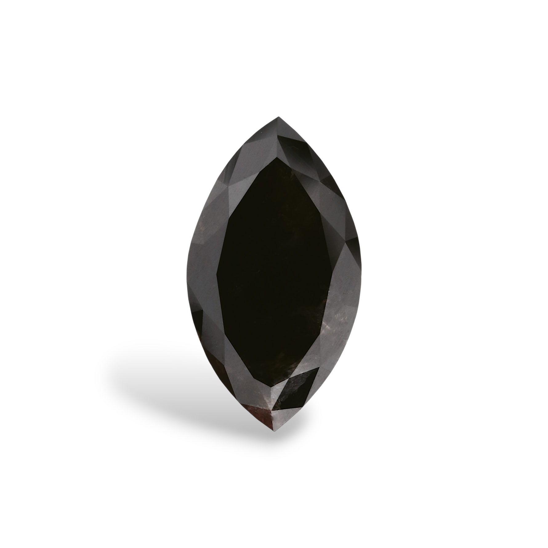 2.88 Carat Natural Black Marquise Diamond GIA