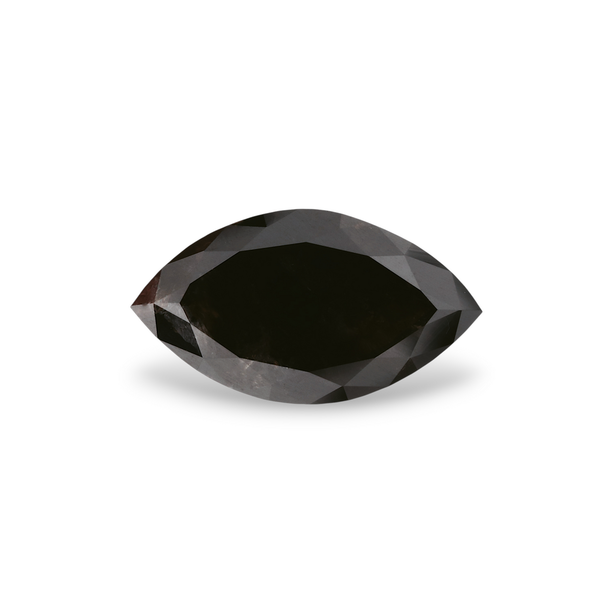 2.88 Carat Natural Black Marquise Diamond GIA