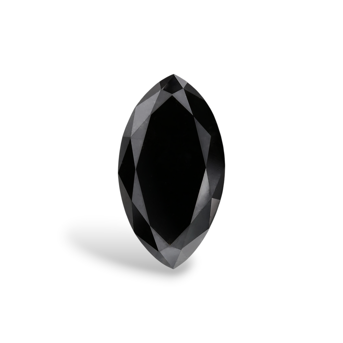 1.62 Carat Natural Black Marquise Diamond GIA