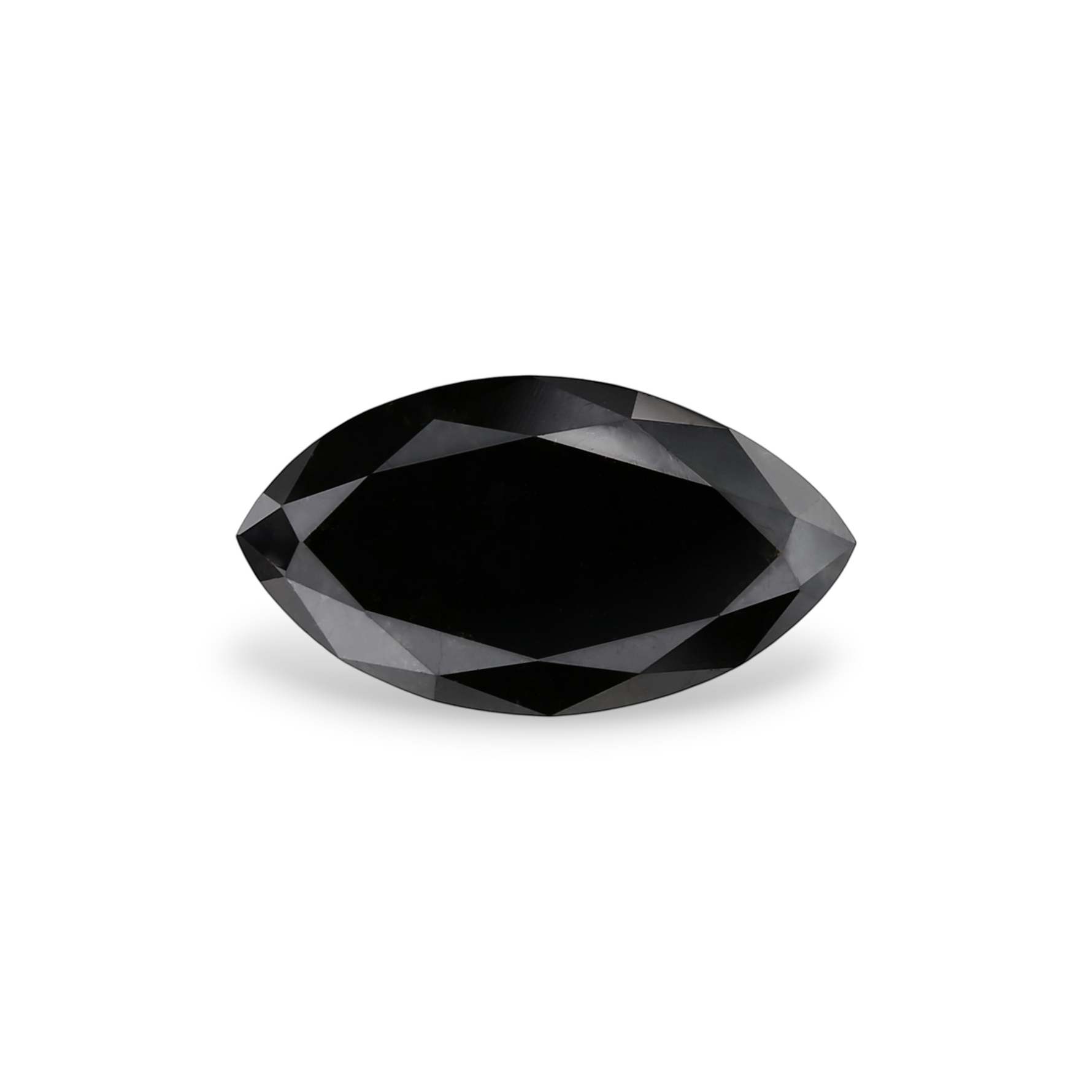 1.62 Carat Natural Black Marquise Diamond GIA
