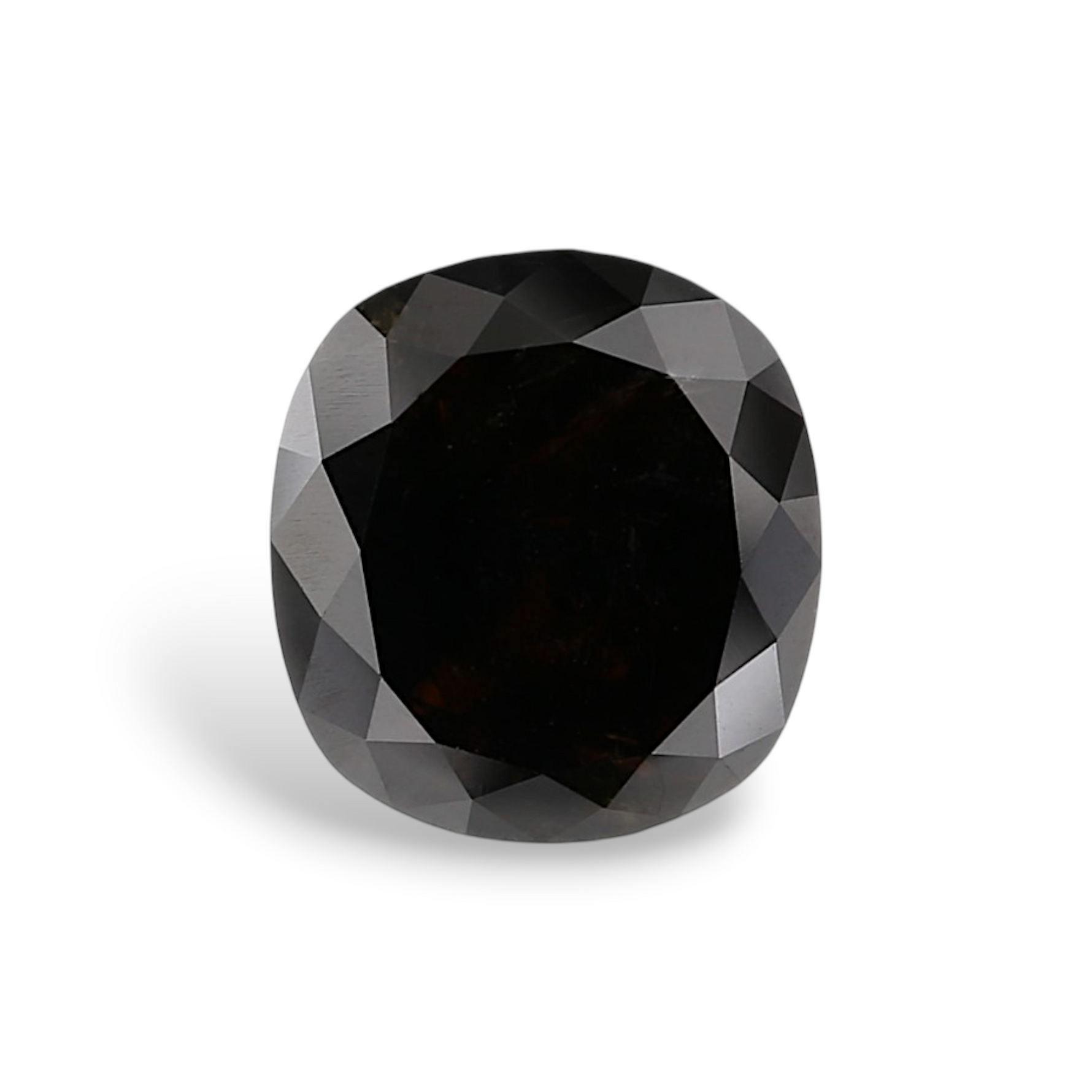 2.87 Carat Natural Black Cushion Diamond GIA