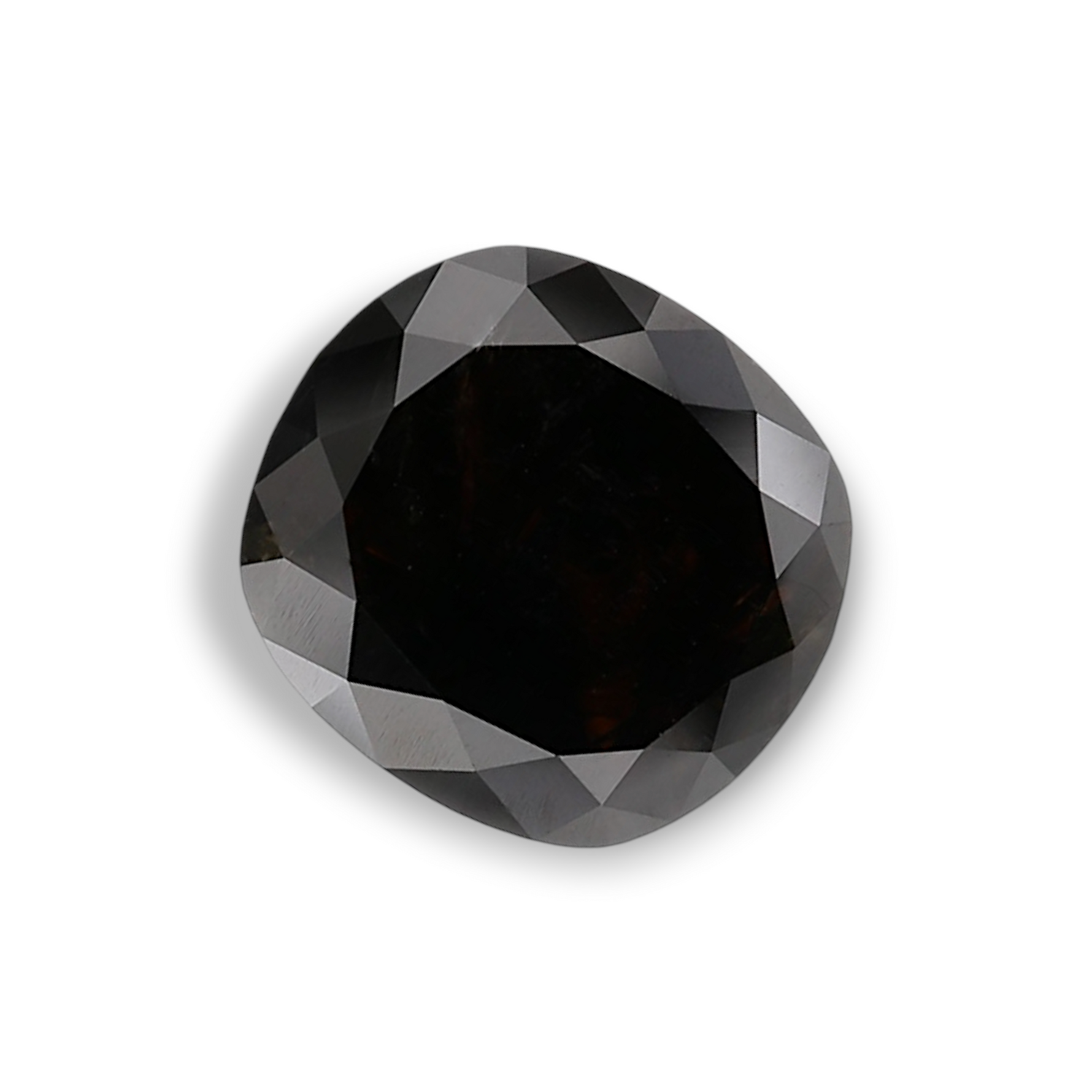 2.87 Carat Natural Black Cushion Diamond GIA