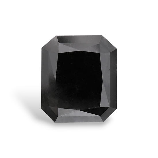 2.23 Carat Natural Black Radiant Diamond GIA