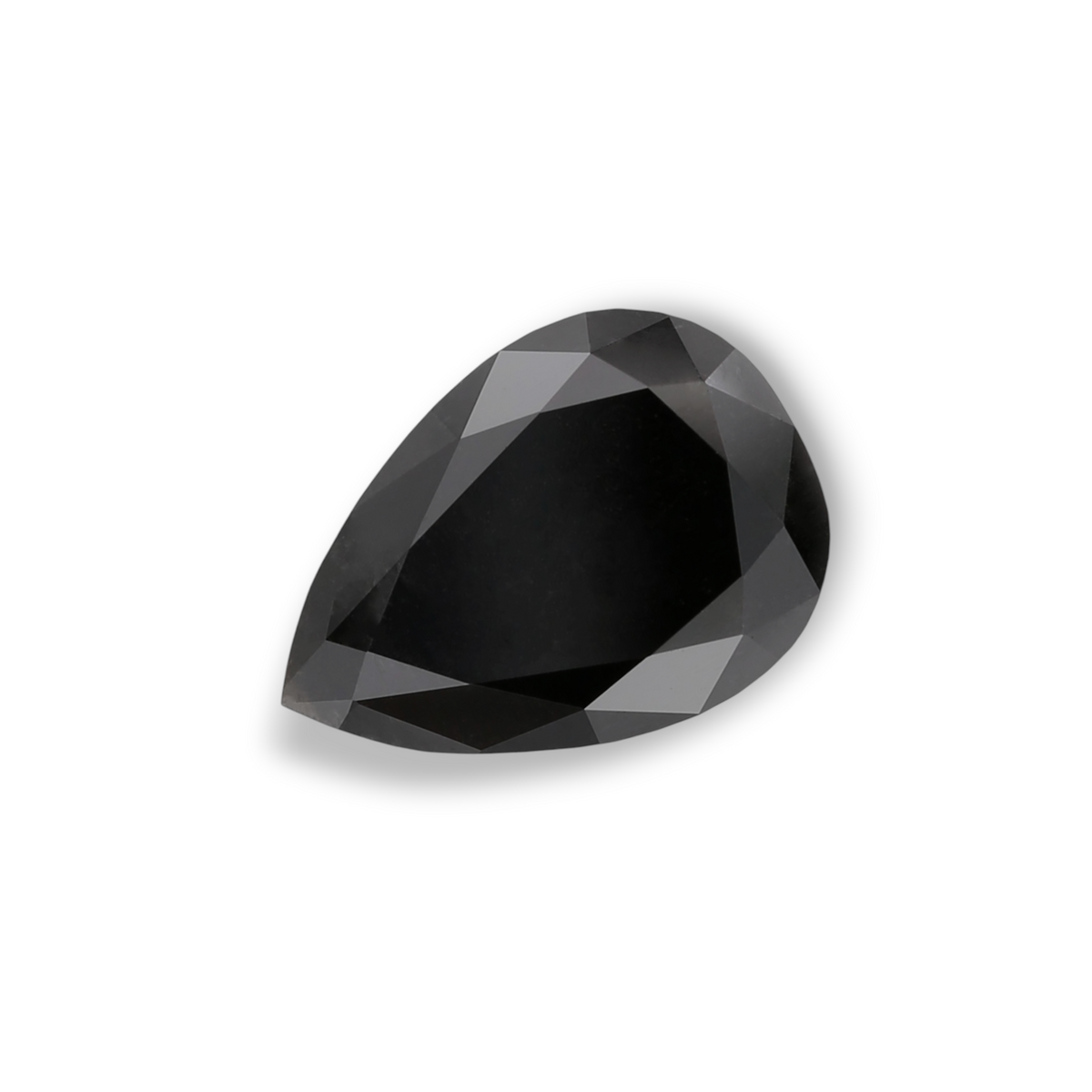 1.65 Carat Natural Black Pear Diamond GIA