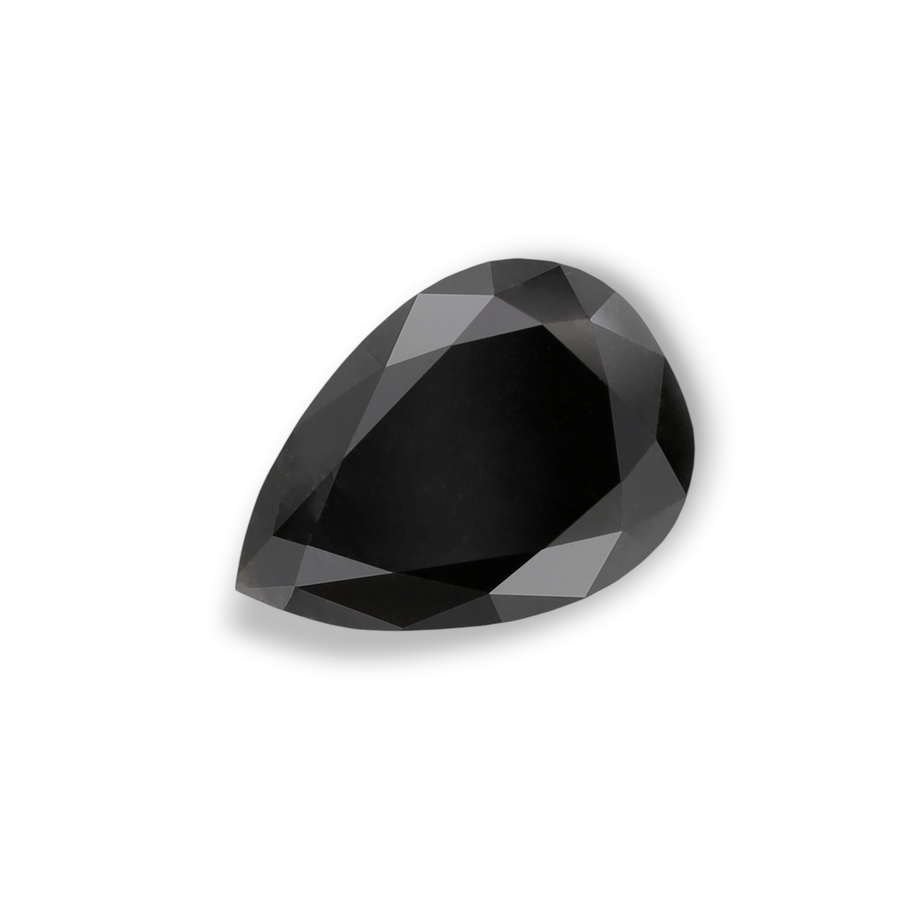 1.65 Carat Natural Black Pear Diamond GIA